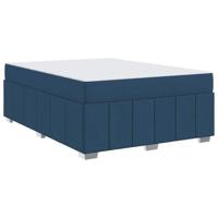 Bedframe met matras Blauw 160 x 200 cm Stof - thumbnail