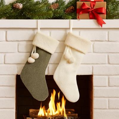 Kerstsok Rib 45cm Assorti 1st Kerstsok Rib 45cm Assorti 1st