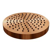 Brauer Stripe regendouchekop Diameter 25 cm koper geborsteld PVD - thumbnail