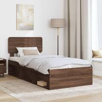 Bedframe Bruin Eiken 75 x 190 cm Massief grenenhout - thumbnail