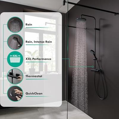 Hansgrohe Showerpipe Vernis Blend 200 1 Jet Met Douchethermostaat Mat Zwart