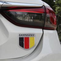 Germany Flag Style Metal Car Sticker - thumbnail