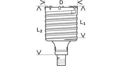 Bosch Accessories Bosch Power Tools 2608580524 Holle boorkroon 2-delig 100 mm 1 stuk(s)
