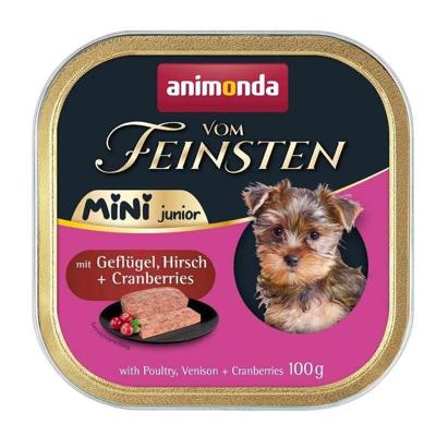 ANIMONDA Vom Feinsten Junior Mini Poultry with game and cranberries - natvoer voor honden - 100g