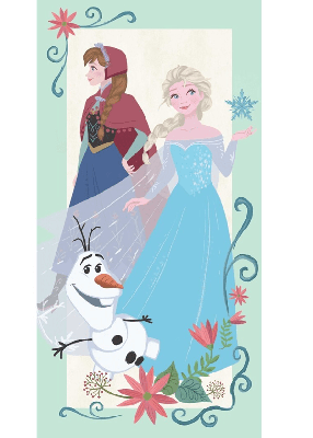 Frozen strandlaken Anna, Elsa & Olaf 70 x 140 cm