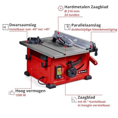 Einhell TC-TS 8 Tafelcirkelzaag 210 mm 230 V