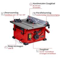 Einhell TC-TS 8 Tafelcirkelzaag 210 mm 230 V - thumbnail
