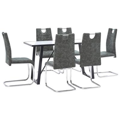 vidaXL 7-delige Eethoek kunstleer zwart vidaXL 7-delige Eethoek kunstleer zwart