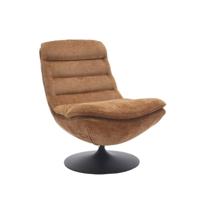 Tower Living Draaifauteuil 'Marano' Chenille, kleur Caramel - thumbnail