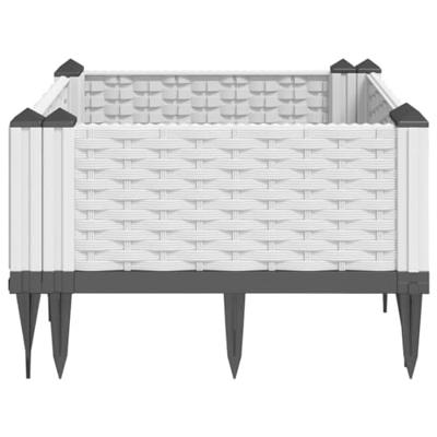 Plantenbak met pinnen 42,5x42,5x28,5 cm polypropeen wit