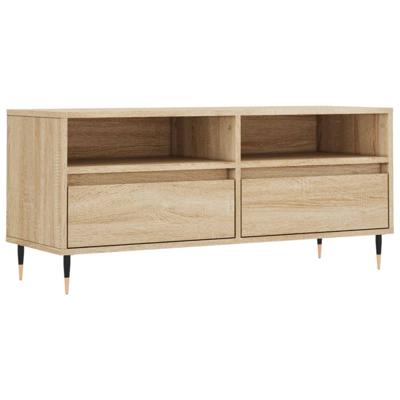 Tv-meubel 100x34,5x44,5 cm bewerkt hout sonoma eikenkleurig Tv-meubel 100x34,5x44,5 cm bewerkt hout sonoma eikenkleurig