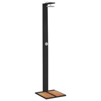 VidaXL Buitendouche 50x55x224 cm poly rattan en acaciahout zwart - thumbnail