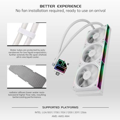 THERMALRIGHT - Frozen Infinity 360 - AIO-waterkoeling - 120 mm ventilatoren - ARGB Intel AMD - Wit