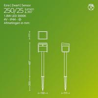 Philips LED 929004631901 Ezra Staande lamp op zonne-energie LED LED vast ingebouwd 1.8 W Zwart - thumbnail