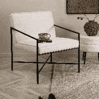 Nohr Fauteuil 'Sidra' Teddy, kleur Off White - thumbnail
