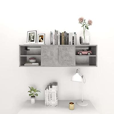 VidaXL Wandschap 102x30x29 cm bewerkt hout betongrijs