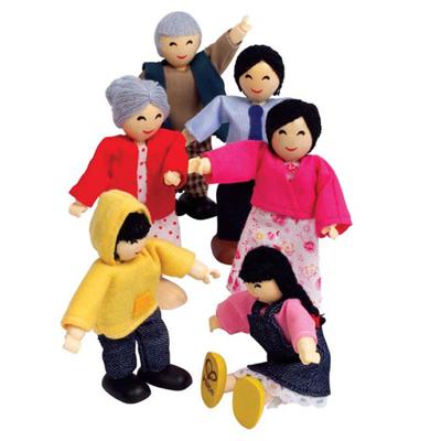 Hape poppenhuis familie aziatisch