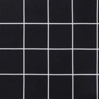 Tuinbankkussen ruitpatroon 100x50x3 cm oxford stof zwart - thumbnail