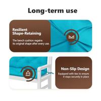 Tuinbankkussens 2 st 200x50x7 cm stof turquoise - thumbnail