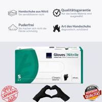 Abena poedervrije nitrile handschoenen maat small 100 stuks zwart - thumbnail