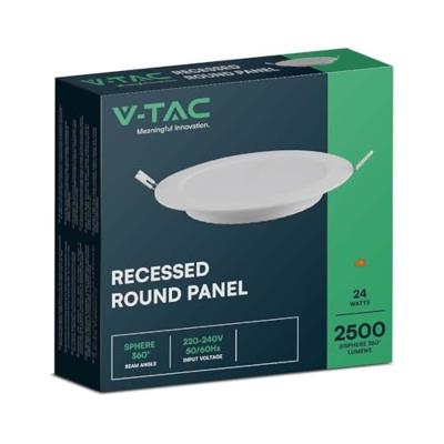 V-TAC 7867 LED-inbouwpaneel Energielabel: F (A - G) 24 W Warmwit Wit