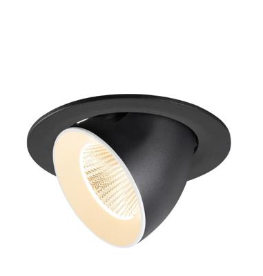 SLV InbouwspotNuminos Gimble L zwart/wit 2700K - 40gr - 1009707