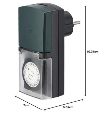 Hama Mechanische Tijdschakelklok Mini Voor Buiten 30 Min. IP44 Zwart/groen Hama Mechanische Tijdschakelklok Mini Voor Buiten 30 Min. IP44 Zwart/groen