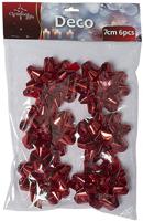 Christmas Gifts cadeauversiering 7 cm rood 6 stuks - thumbnail