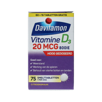 Vitamine D 20mg 75 Smelttabletten - thumbnail