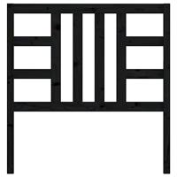 Hoofdbord 81x4x100 cm massief grenenhout zwart - thumbnail