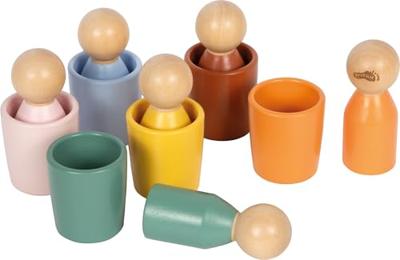 Montessori sorteerbeker met figuurtjes small foot meerkleurig Montessori sorteerbeker met figuurtjes small foot meerkleurig