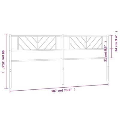 Hoofdbord 180 cm metaal wit Hoofdbord 180 cm metaal wit
