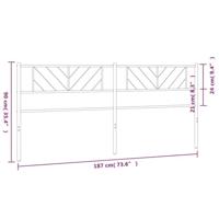 Hoofdbord 180 cm metaal wit - thumbnail
