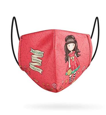 Hygiënisch en herbruikbaar gezichtsmasker gemaakt van stof Gorjuss Rood