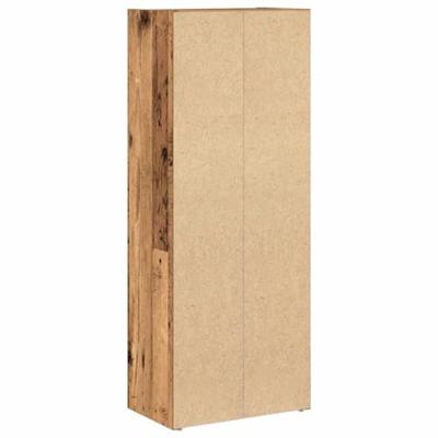 Boekenkast 40x24x102 cm bewerkt hout oud houtkleurig