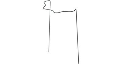 Nature Plantensteun d6mm h80x45x24cm groen