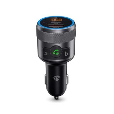 Nedis FM-Audiotransmitter voor Auto | Gefixeerd | Handsfree bellen | 1 " | Amber-Scherm | Bluetooth® | PD 18 W / PD 24 W | Snelladen | Bass boost |