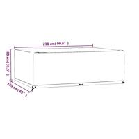 Tuinmeubelhoezen met 12 oogjes 2 st rechthoekig 230x165x80 cm - thumbnail