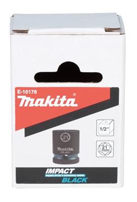 Makita E-16178 Impact Black Krachtdop 1/2" kort | 21 mm - thumbnail