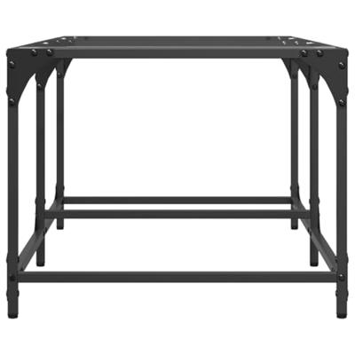 Salontafel met transparant glazen blad 98,5x50x40 cm staal