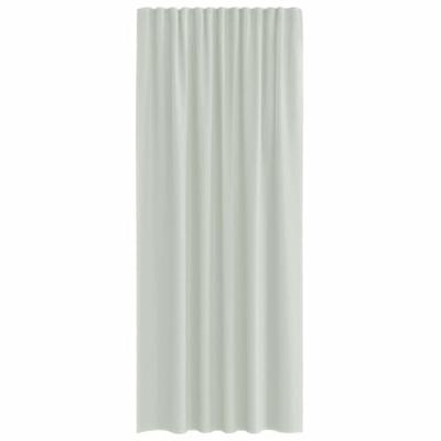 Gordijnen voile met roedezakken 2 st lichtgrijs