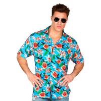 Hawaii Blouse Tropical Blauw - thumbnail