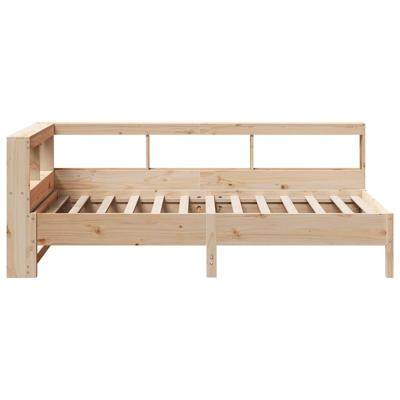 Bed met boekenkast zonder matras massief grenenhout 90x200 cm - thumbnail