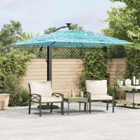 Parasol met stalen paal 246x246x230 cm blauw - thumbnail