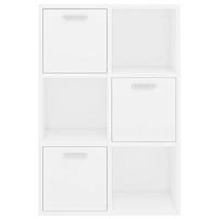 Opbergkast 60x29,5x90 cm bewerkt hout wit - thumbnail