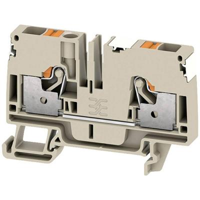 Weidmüller 2674870000 Doorgangsserieklem Push-In-klem, Steekaansluiting Donkerbeige 50 stuk(s)