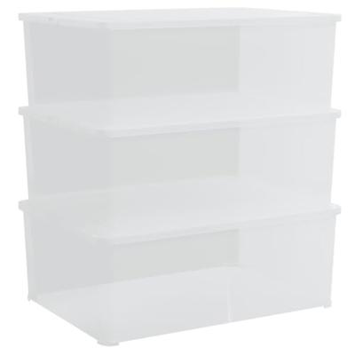 VidaXL Opbergboxen kunststof 3 st stapelbaar 10 l VidaXL Opbergboxen kunststof 3 st stapelbaar 10 l