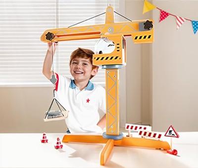 Hape houten hijskraan - thumbnail