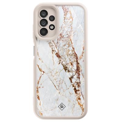 Samsung Galaxy A13 4G beige case - Marmer goud