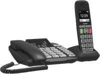 Gigaset DL780 Combi seniorentelefoon Huistelefoon Zwart - thumbnail